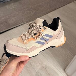 Adidas Terrex Beige and Peach Trail Sneakers